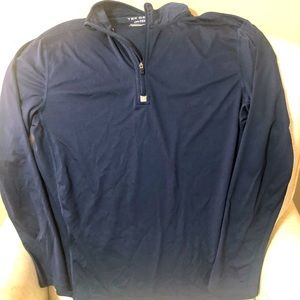 Drytek long sleeve with zipper on chest, navy blue